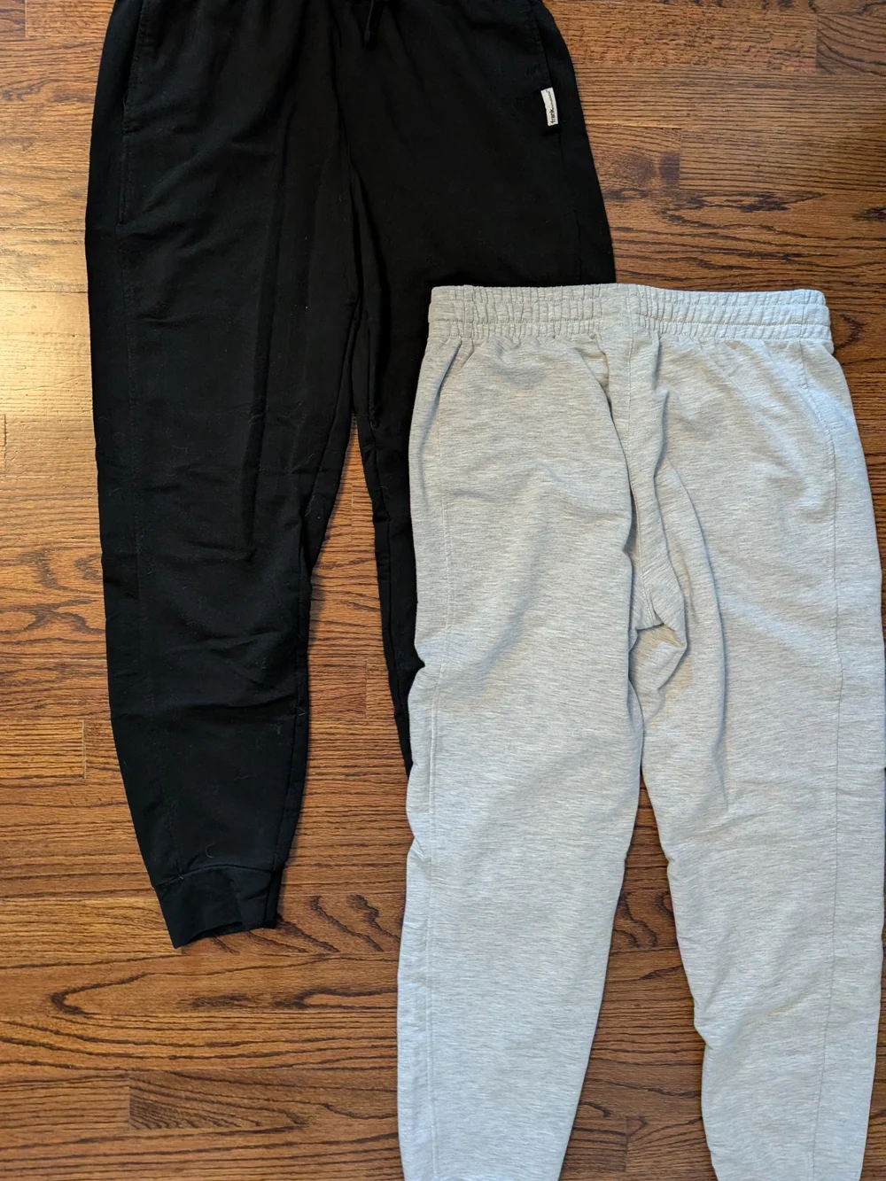 Frank & Oak Drawstring Jogger Pants - Black & Light Gray - Picture 2 of 5